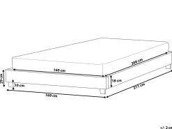 Letto senza testata Tessuto ROANNE 160 x 200 cm Grigio