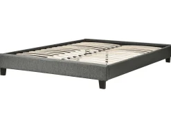 Letto senza testata Tessuto ROANNE 160 x 200 cm Grigio