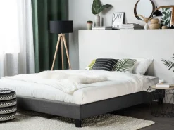Letto senza testata Tessuto ROANNE 160 x 200 cm Grigio