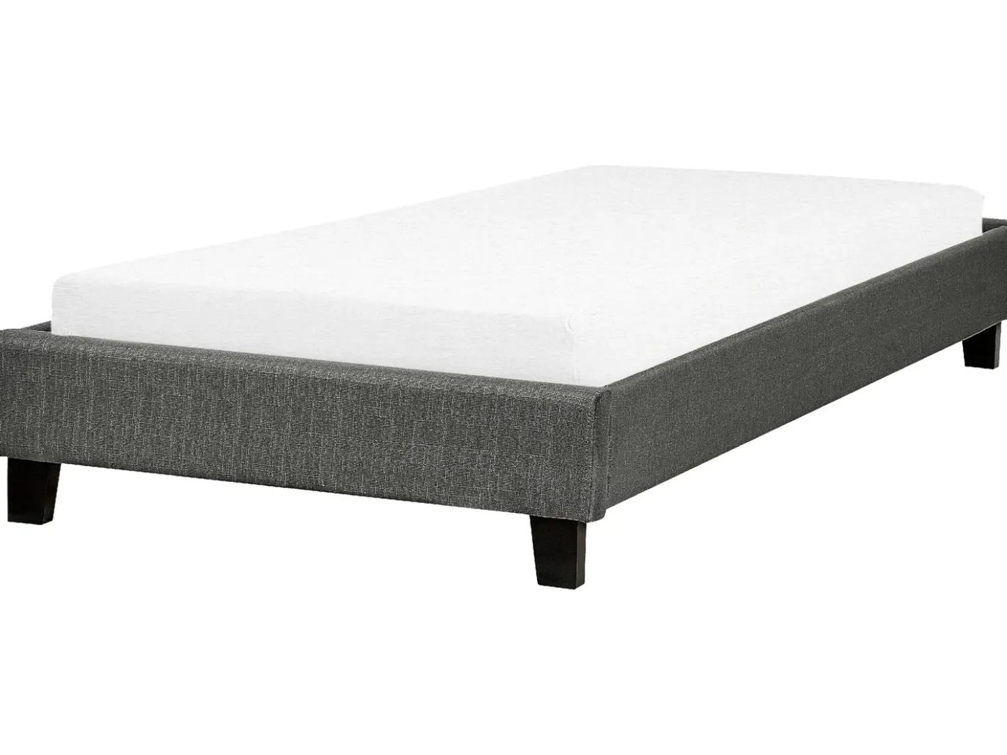 Letto senza testata Tessuto ROANNE 90 x 200 cm Grigio