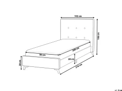 Letto Tessuto AMBASSADOR 90 x 200 cm Beige