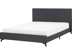 Letto Tessuto AMBASSADOR 160 x 200 cm Grigio scuro
