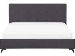 Letto Tessuto AMBASSADOR 160 x 200 cm Grigio scuro