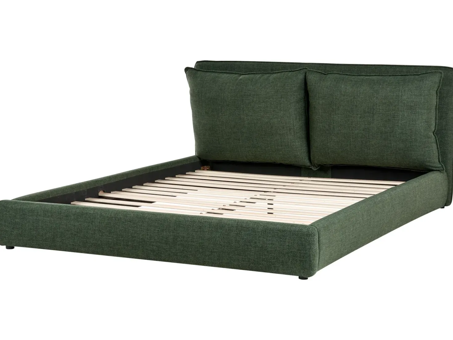 Letto Tessuto BAJONNA 180 x 200 cm Verde scuro