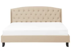 Letto Tessuto BORDEAUX 140 x 200 cm Beige