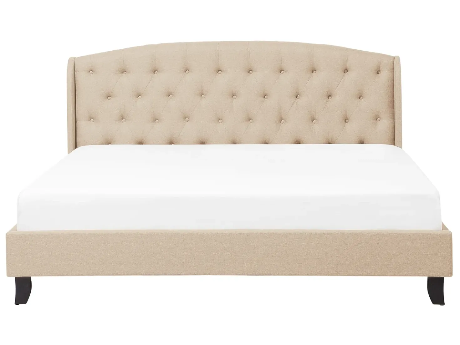 Letto Tessuto BORDEAUX 140 x 200 cm Beige