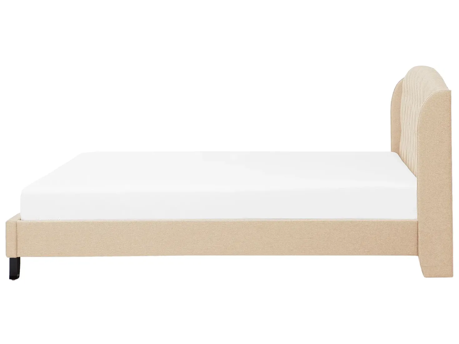 Letto Tessuto BORDEAUX 140 x 200 cm Beige