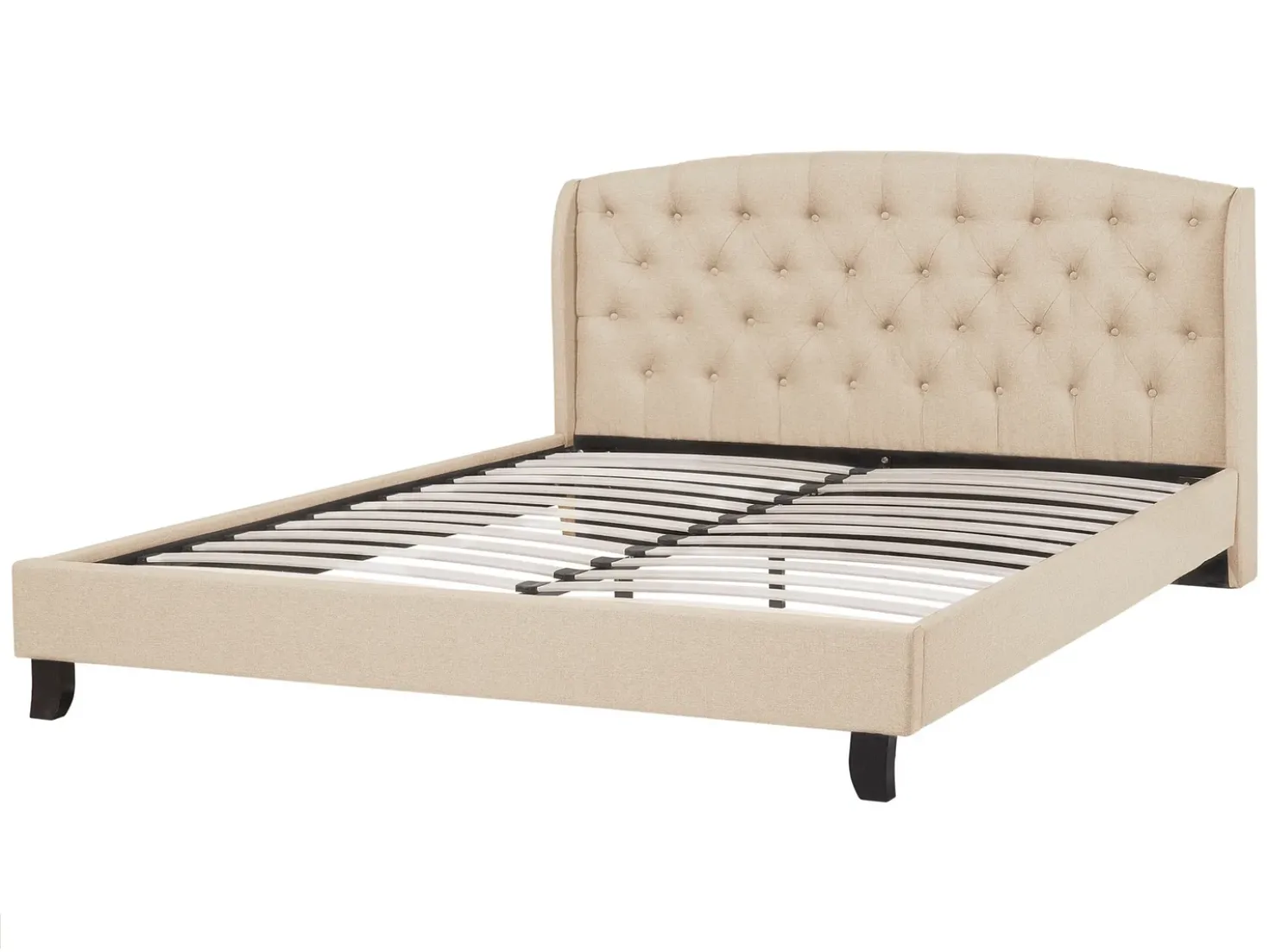 Letto Tessuto BORDEAUX 140 x 200 cm Beige