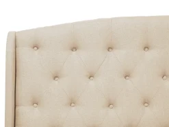 Letto Tessuto BORDEAUX 140 x 200 cm Beige