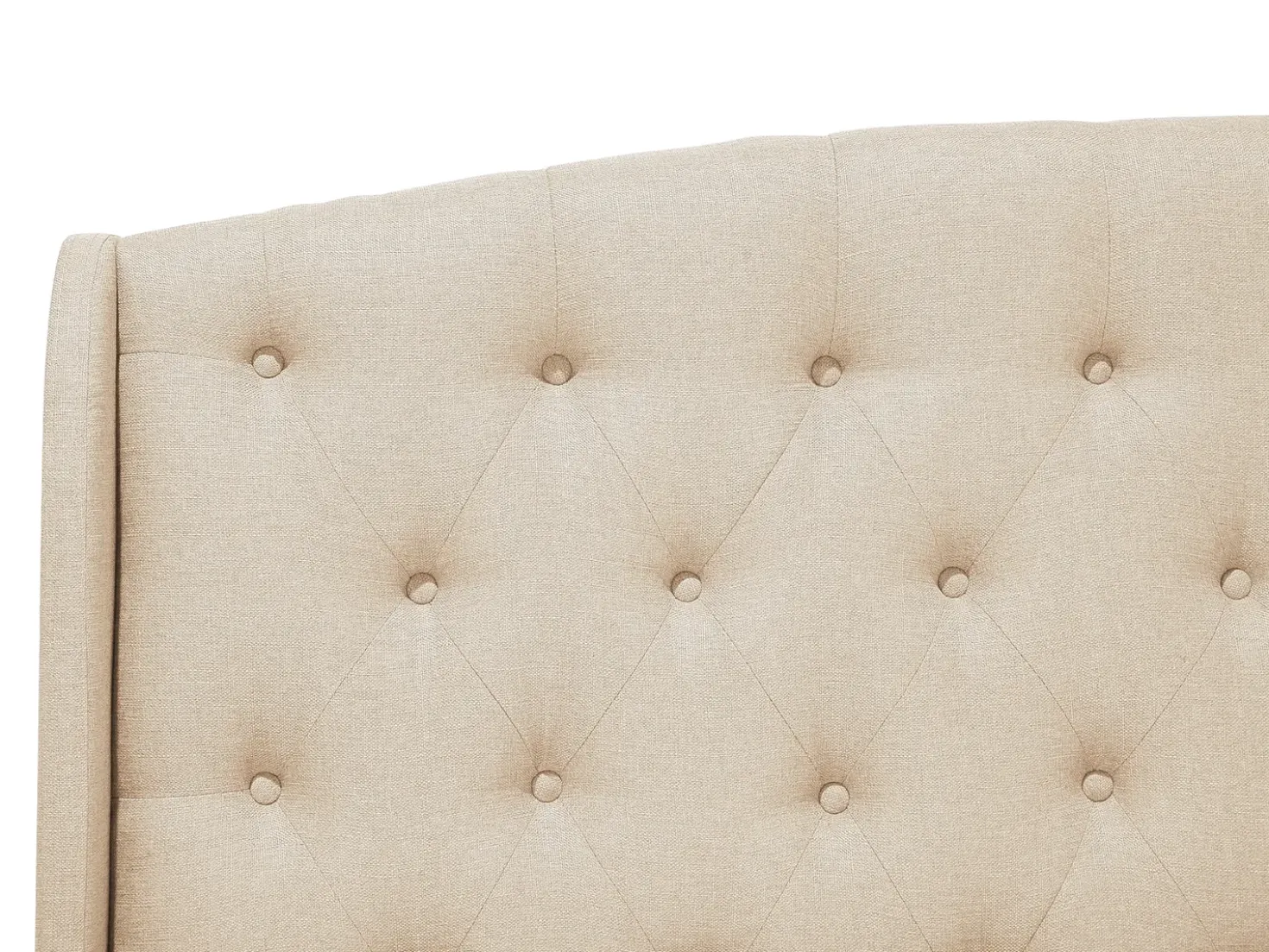 Letto Tessuto BORDEAUX 140 x 200 cm Beige