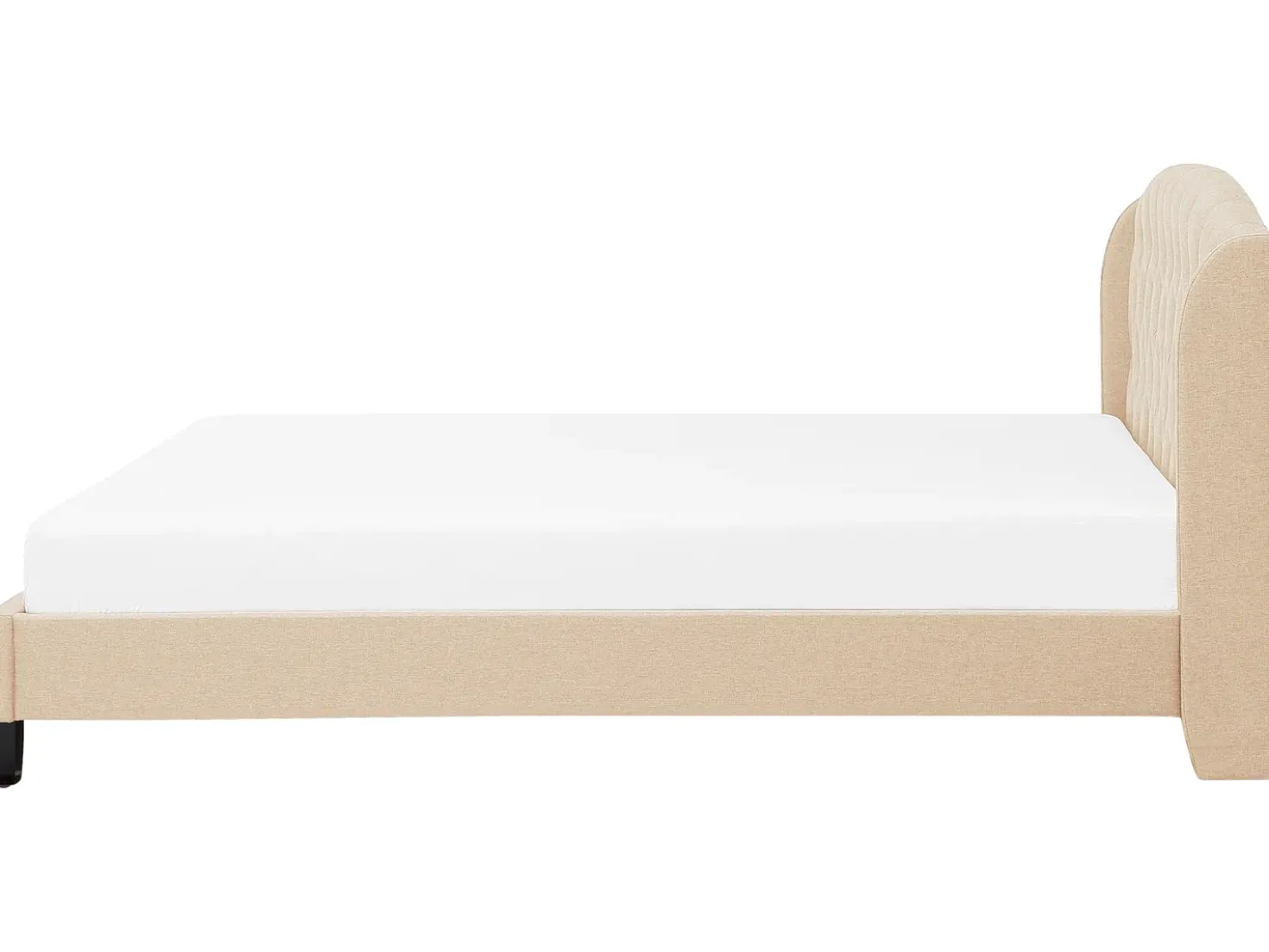 Letto Tessuto BORDEAUX 180 x 200 cm Beige