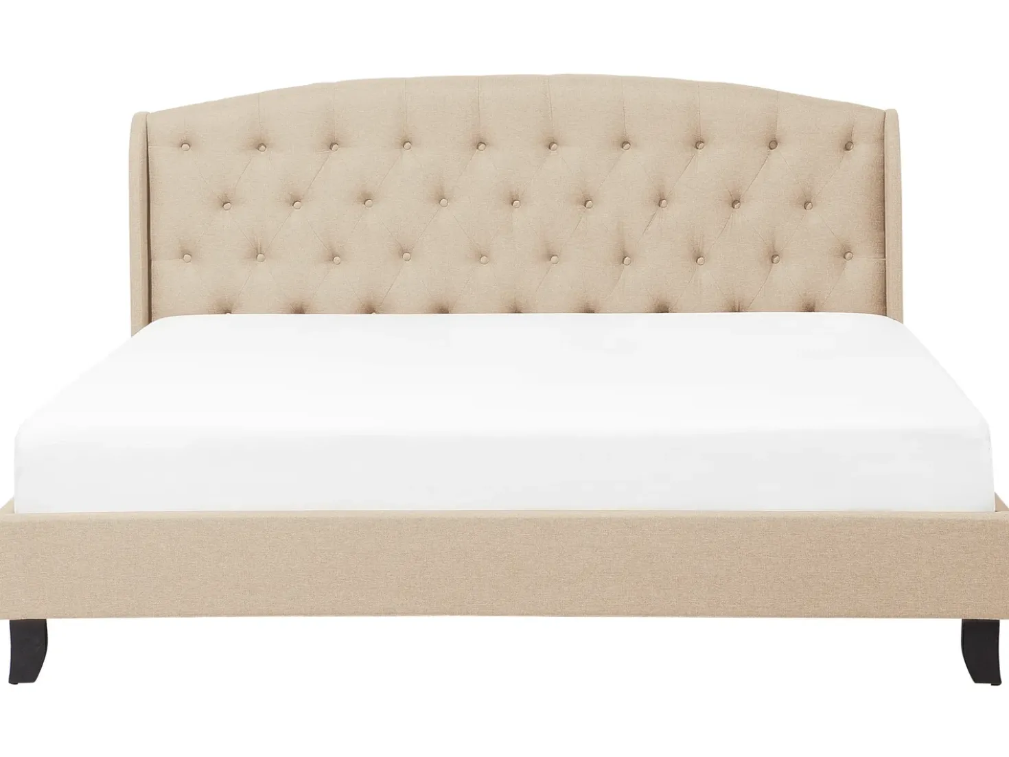 Letto Tessuto BORDEAUX 180 x 200 cm Beige