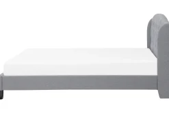 Letto Tessuto BORDEAUX 180 x 200 cm Grigio chiaro