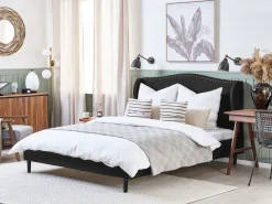 Letto Tessuto COLMAR 180 x 200 cm Nero