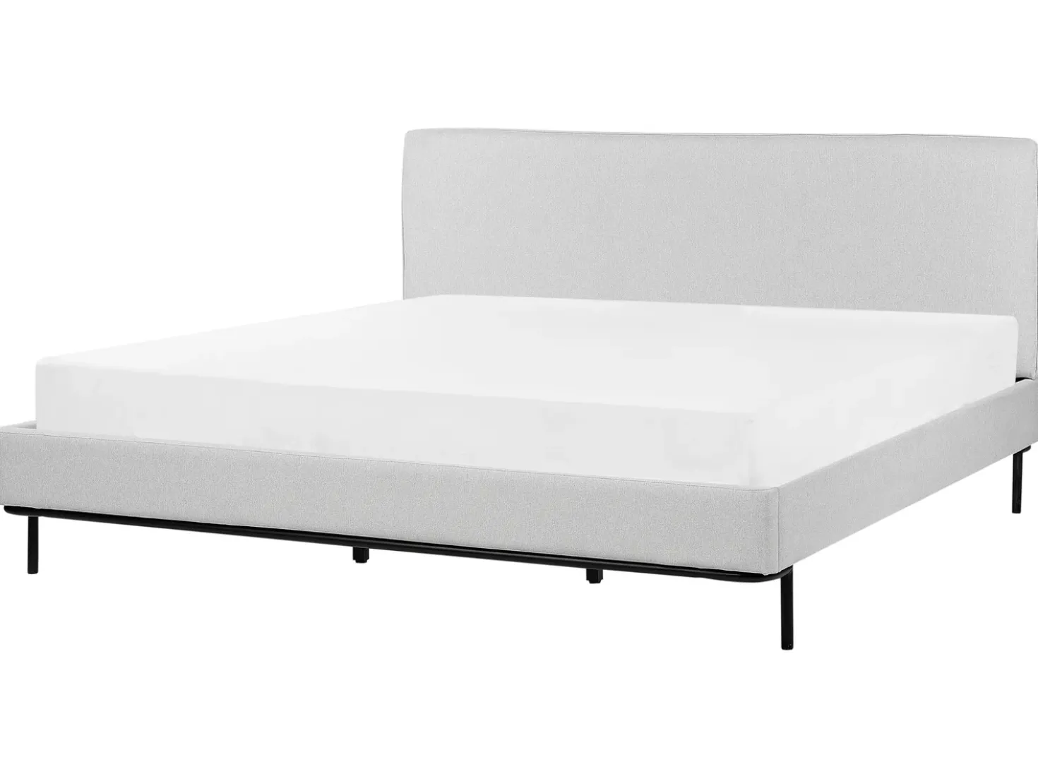 Letto Tessuto CORIO 180 x 200 cm Grigio chiaro