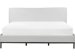 Letto Tessuto CORIO 180 x 200 cm Grigio chiaro
