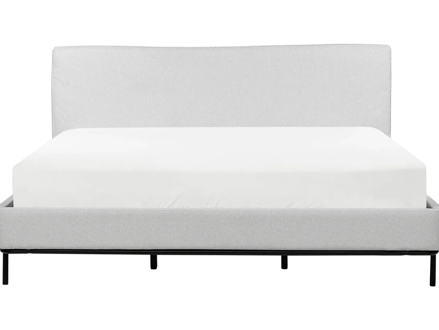 Letto Tessuto CORIO 180 x 200 cm Grigio chiaro