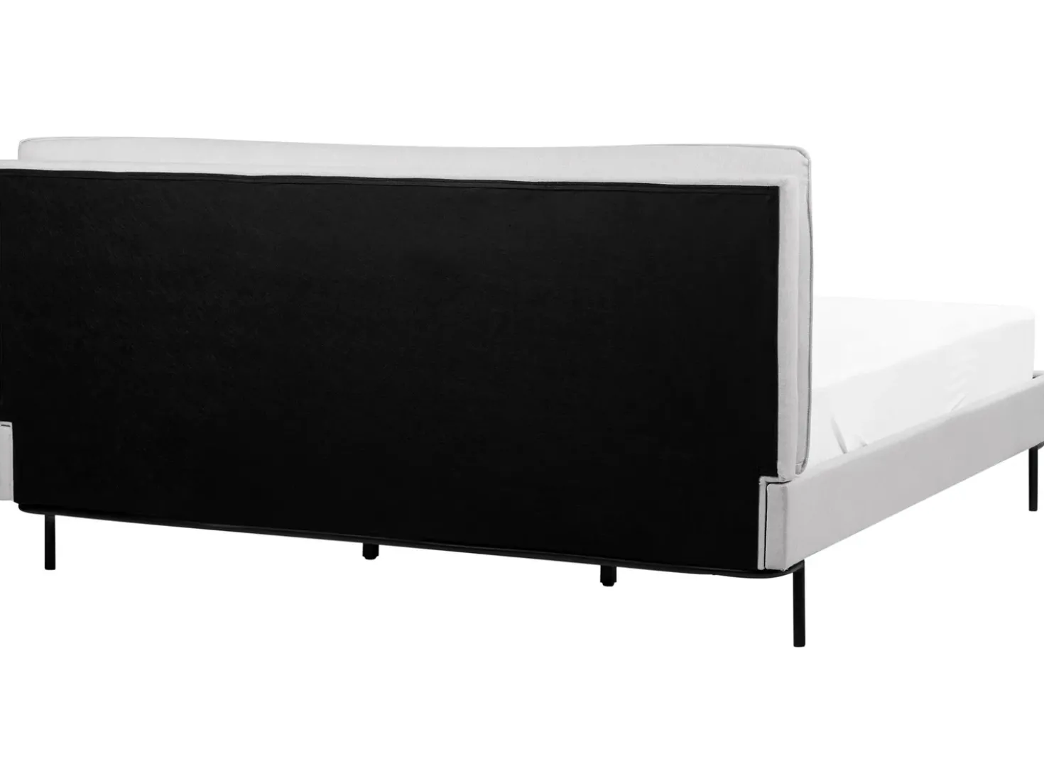 Letto Tessuto CORIO 180 x 200 cm Grigio chiaro
