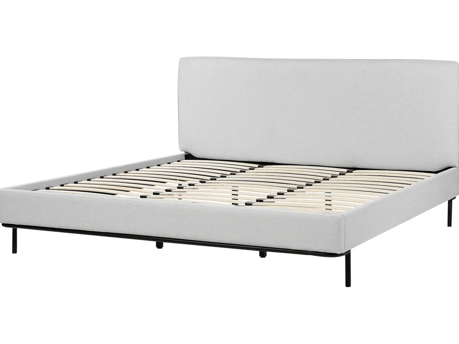 Letto Tessuto CORIO 180 x 200 cm Grigio chiaro