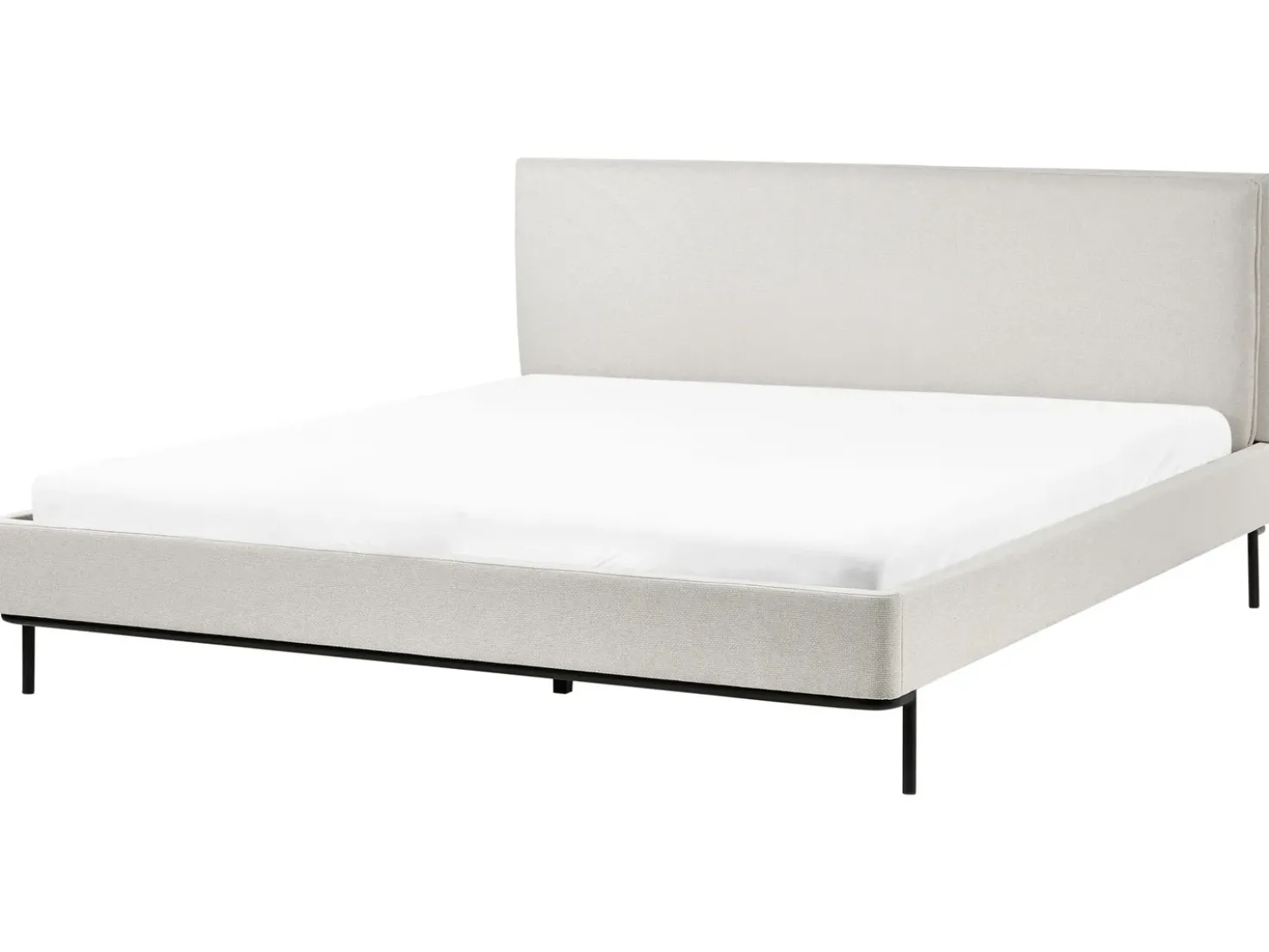 Letto Tessuto CORIO 180 x 200 cm Beige chiaro