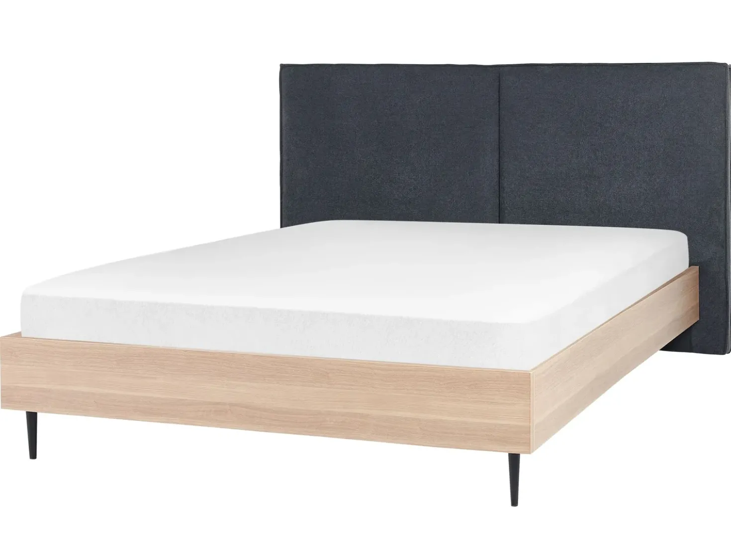 Letto Tessuto IZERNORE 160 x 200 cm Grigio scuro