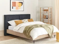 Letto Tessuto IZERNORE 160 x 200 cm Grigio scuro