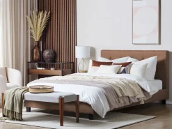 Letto Tessuto LA ROCHELLE 180 x 200 cm Marrone