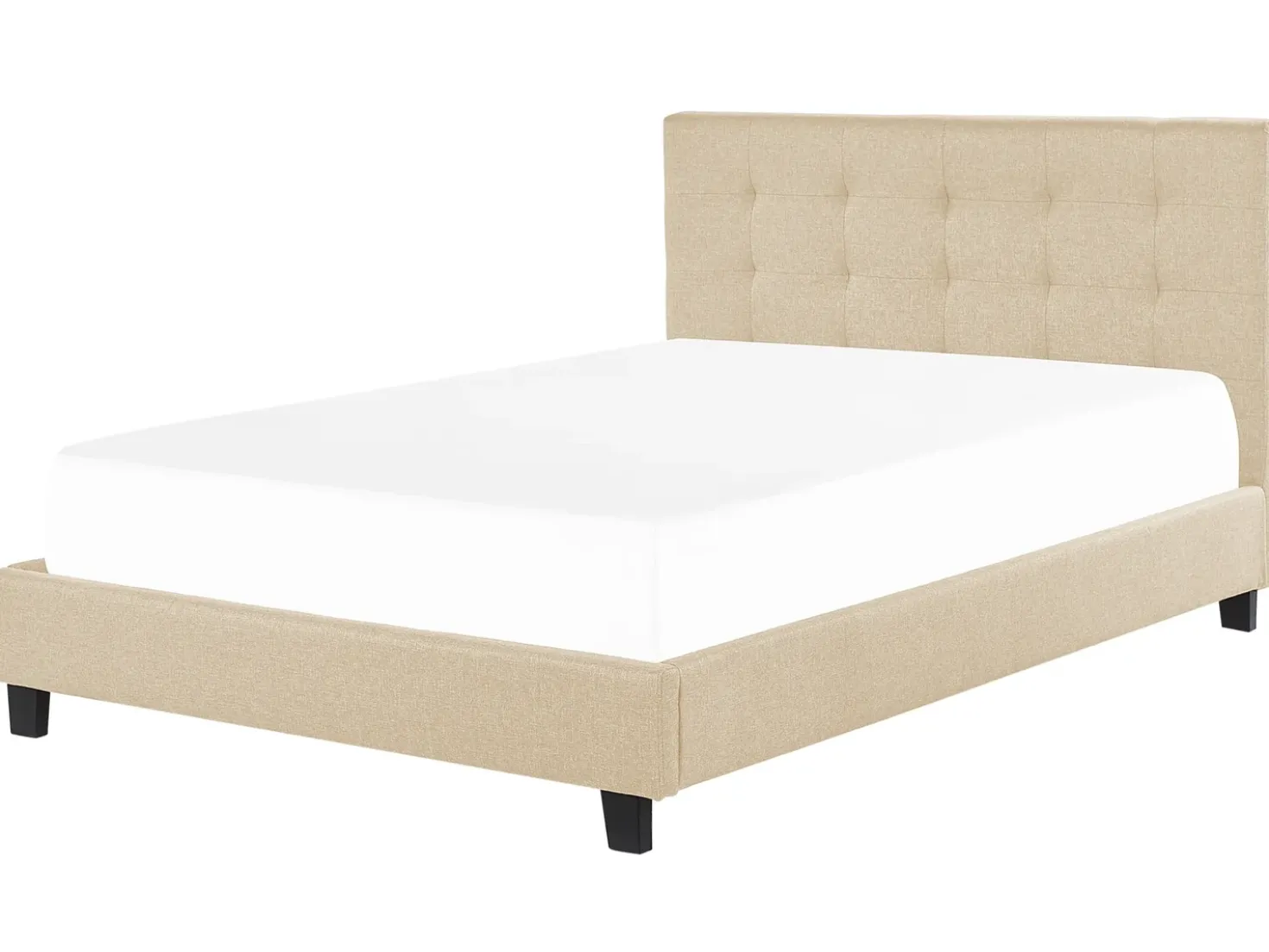 Letto Tessuto LA ROCHELLE 180 x 200 cm Beige