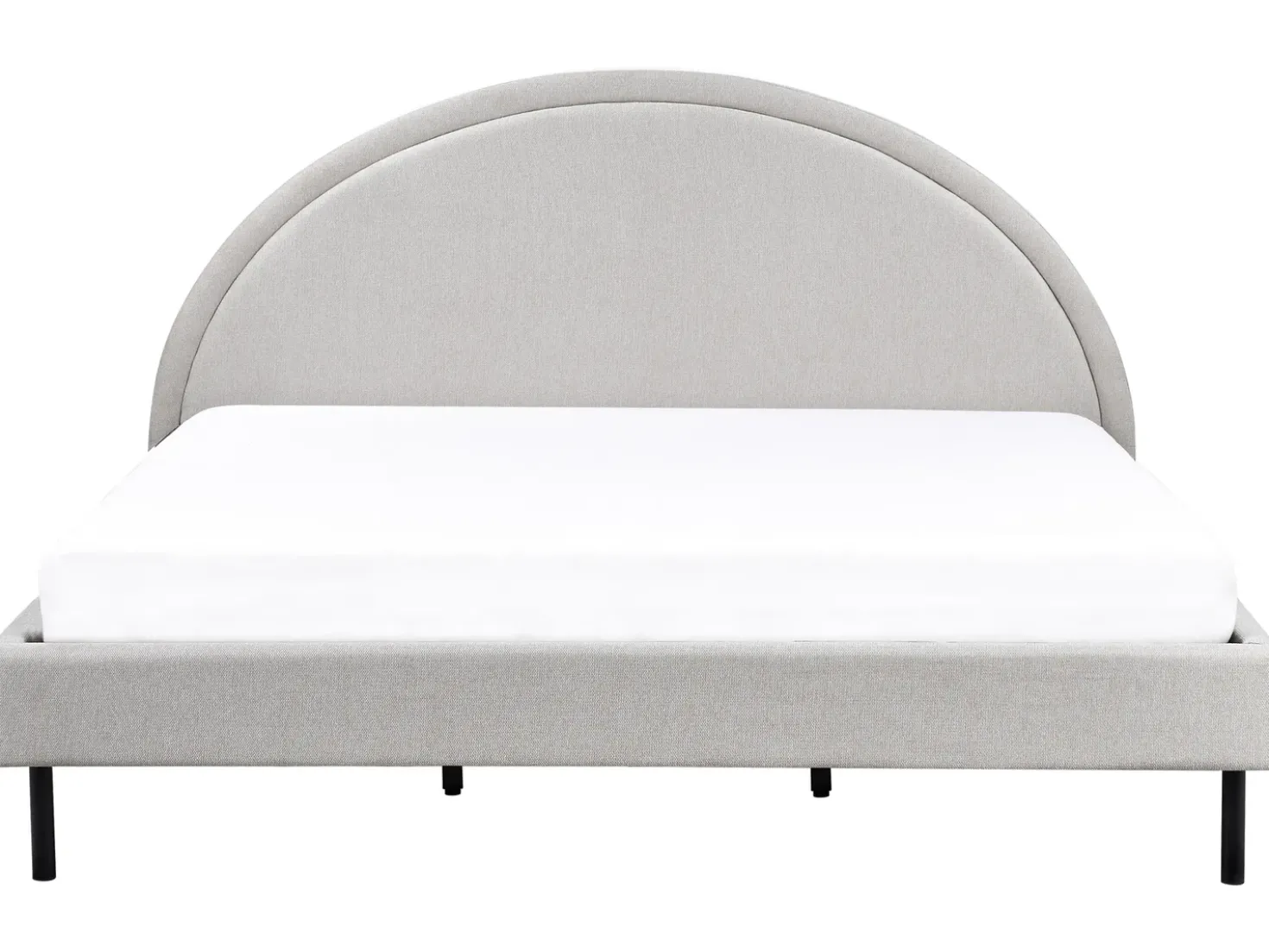 Letto Tessuto MARGUT 180 x 200 cm Grigio chiaro