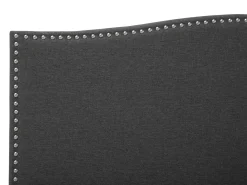 Letto Tessuto MONTPELLIER 180 x 200 cm LED Bianco