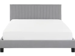 Letto Tessuto POITIERS 180 x 200 cm Grigio chiaro