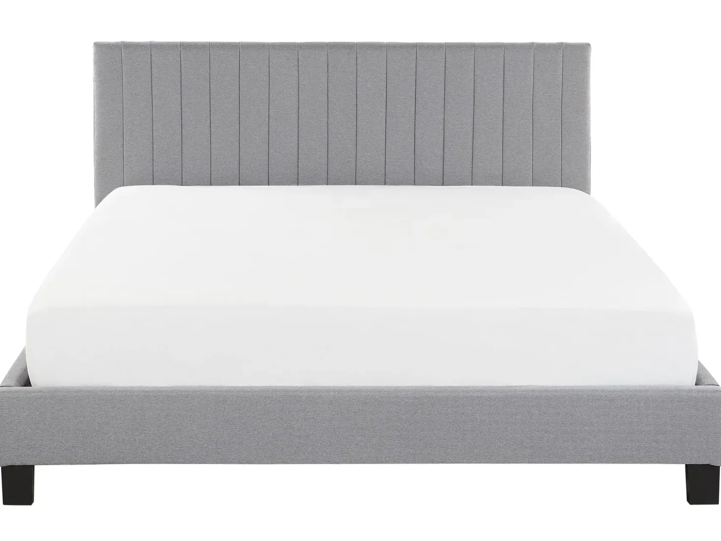 Letto Tessuto POITIERS 180 x 200 cm Grigio chiaro