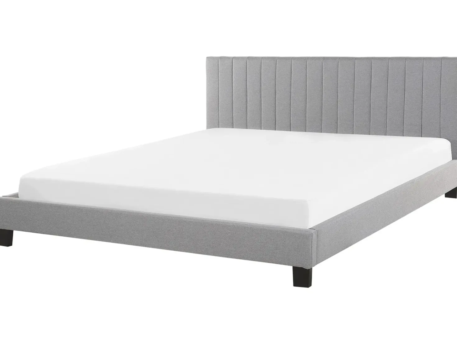 Letto Tessuto POITIERS 180 x 200 cm Grigio chiaro