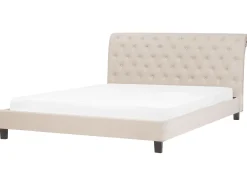 Letto Tessuto REIMS 180 x 200 cm Beige