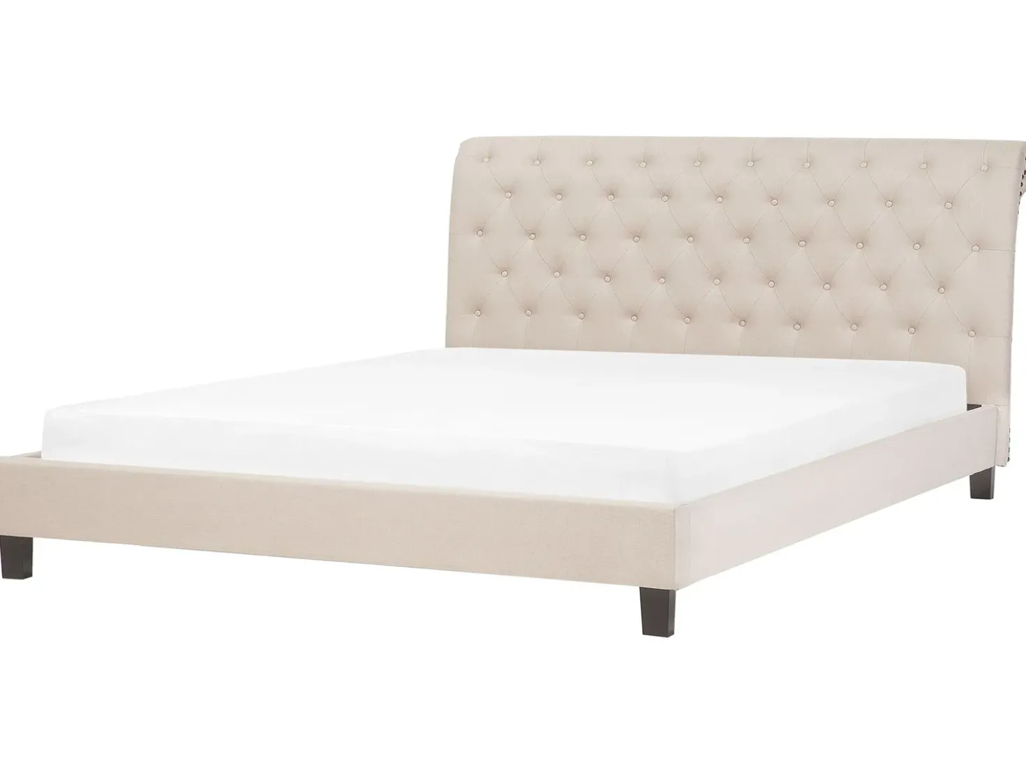 Letto Tessuto REIMS 180 x 200 cm Beige