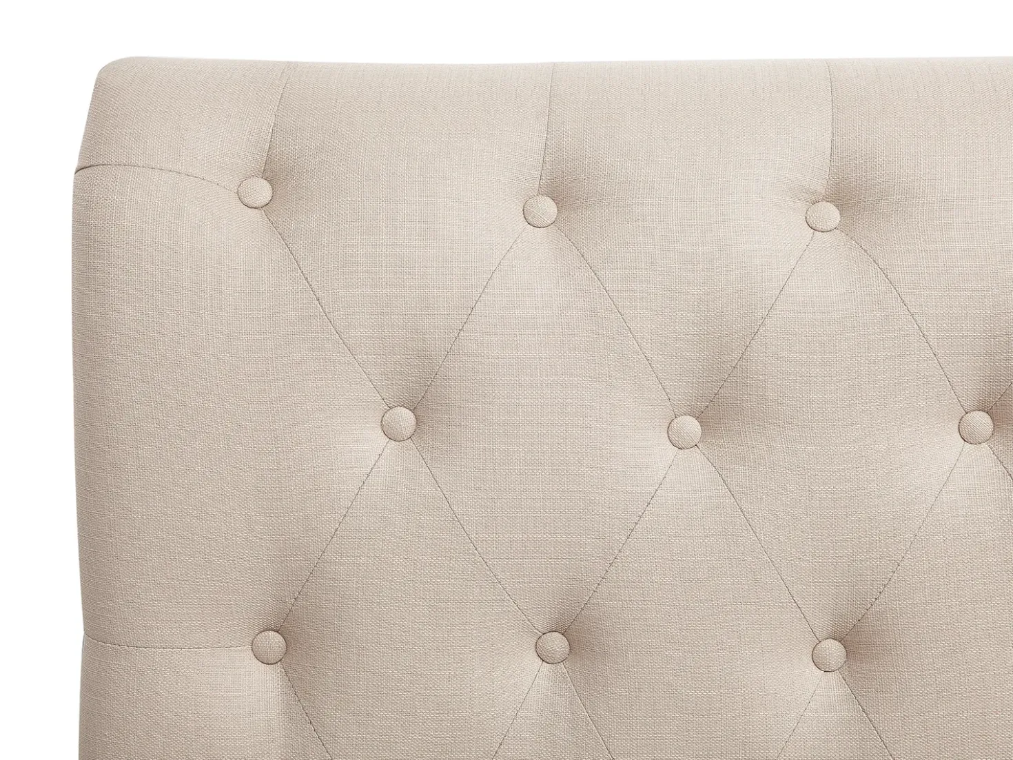 Letto Tessuto REIMS 180 x 200 cm Beige