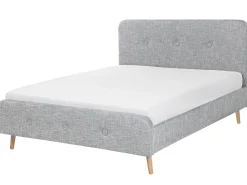 Letto Tessuto RENNES 180 x 200 cm Grigio chiaro