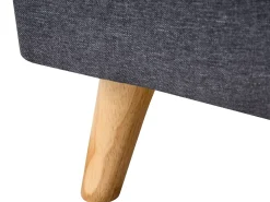 Letto Tessuto RENNES 90 x 200 cm Grigio scuro