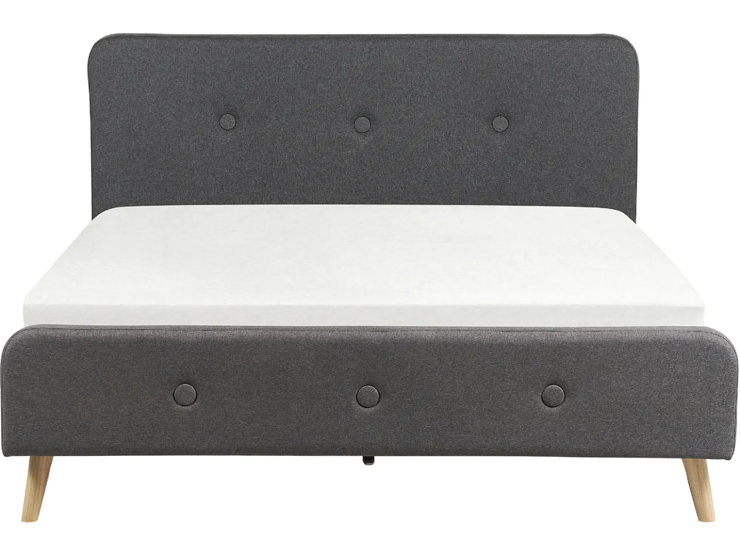 Letto Tessuto RENNES II 160 x 200 cm Grigio scuro