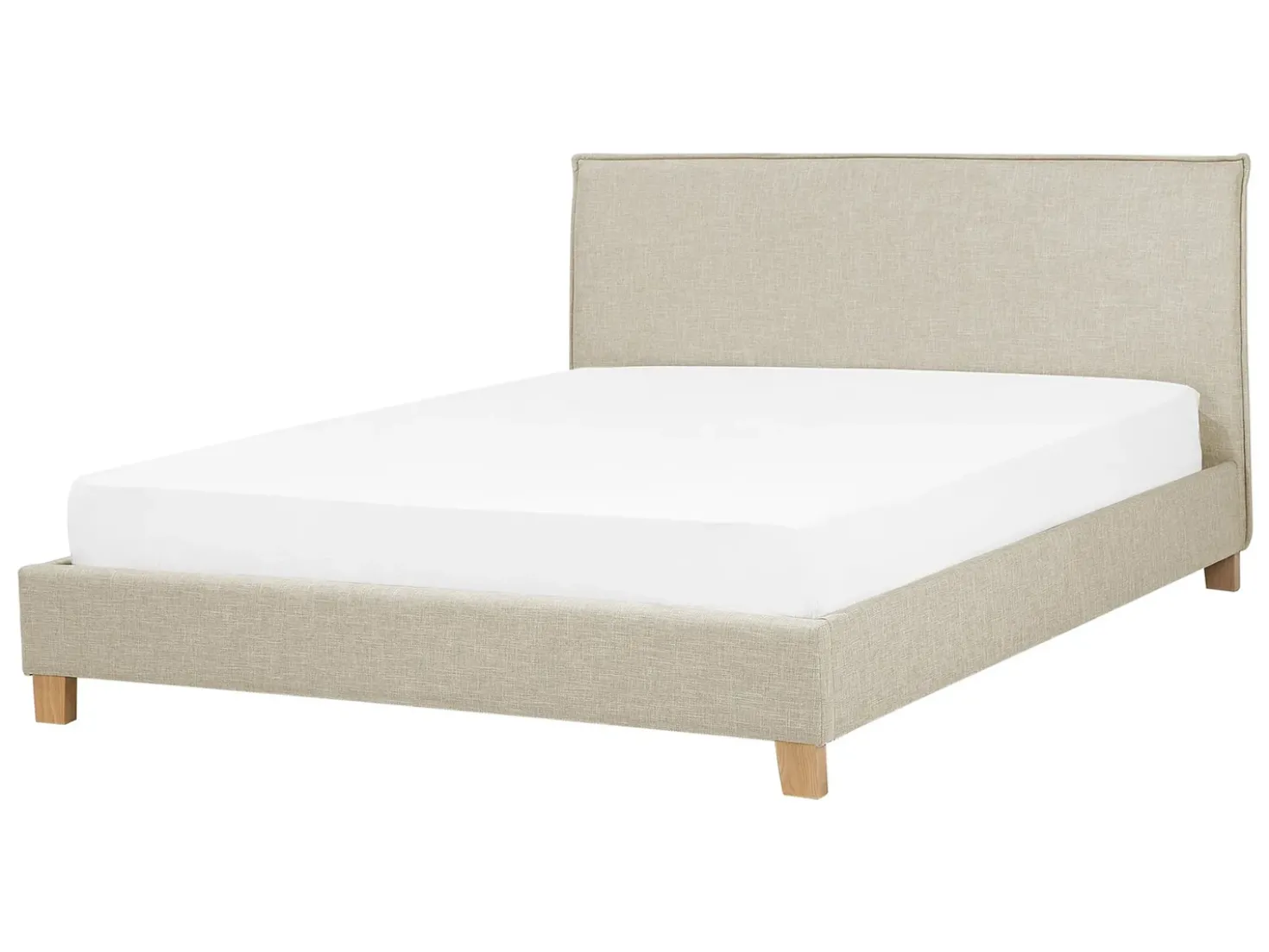 Letto Tessuto SENNEZ 140 x 200 cm Beige