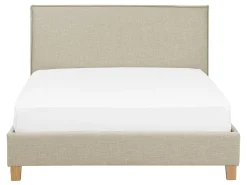 Letto Tessuto SENNEZ 140 x 200 cm Beige