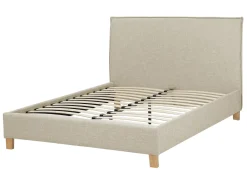 Letto Tessuto SENNEZ 140 x 200 cm Beige