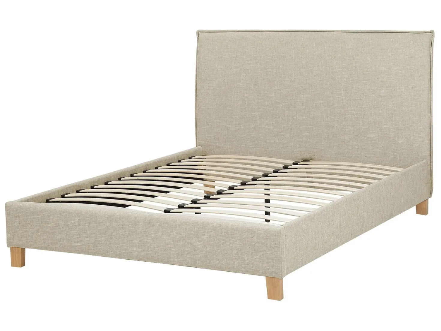 Letto Tessuto SENNEZ 140 x 200 cm Beige