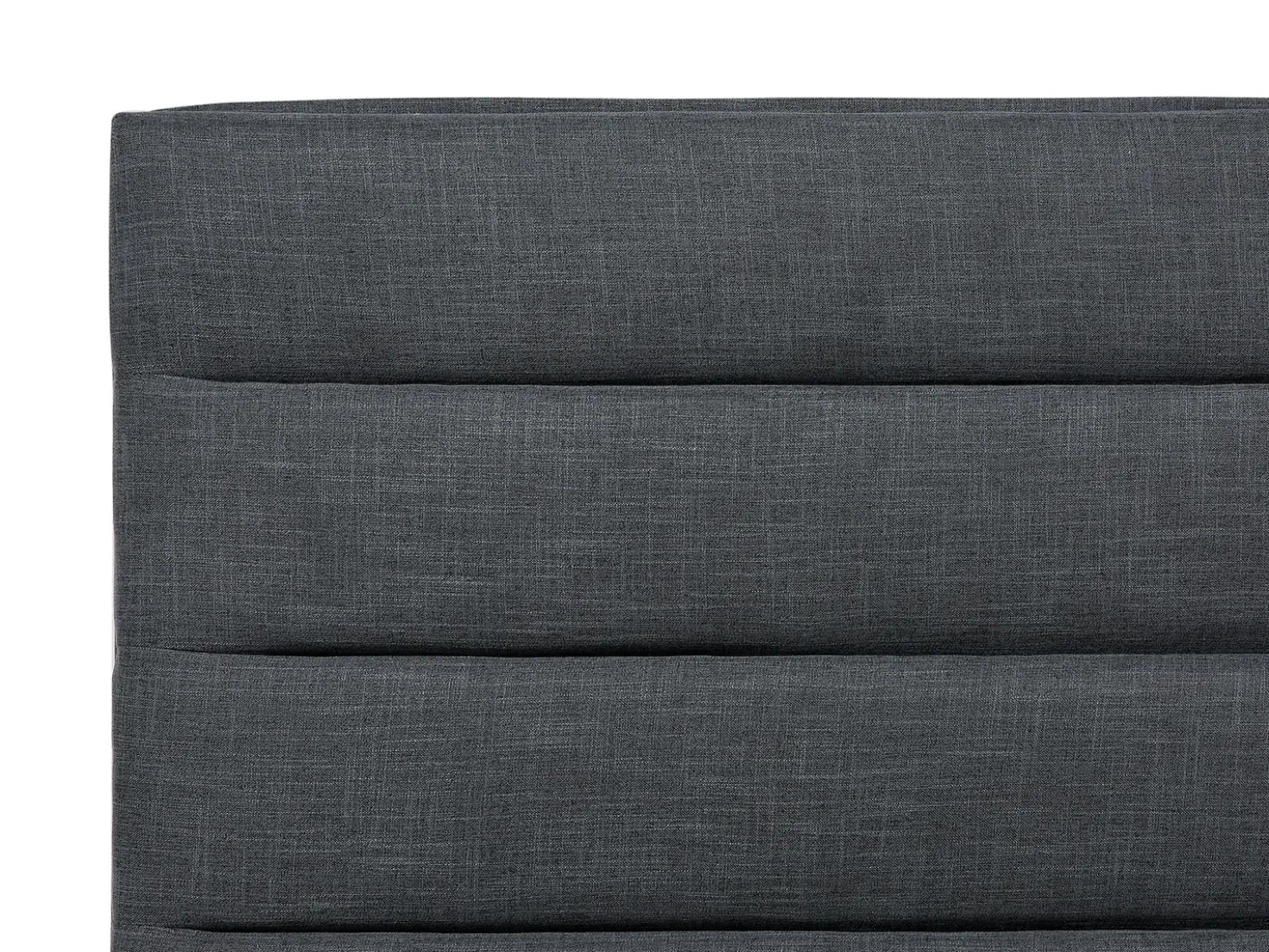 Letto Tessuto VALBONNE 160 x 200 cm Grigio scuro