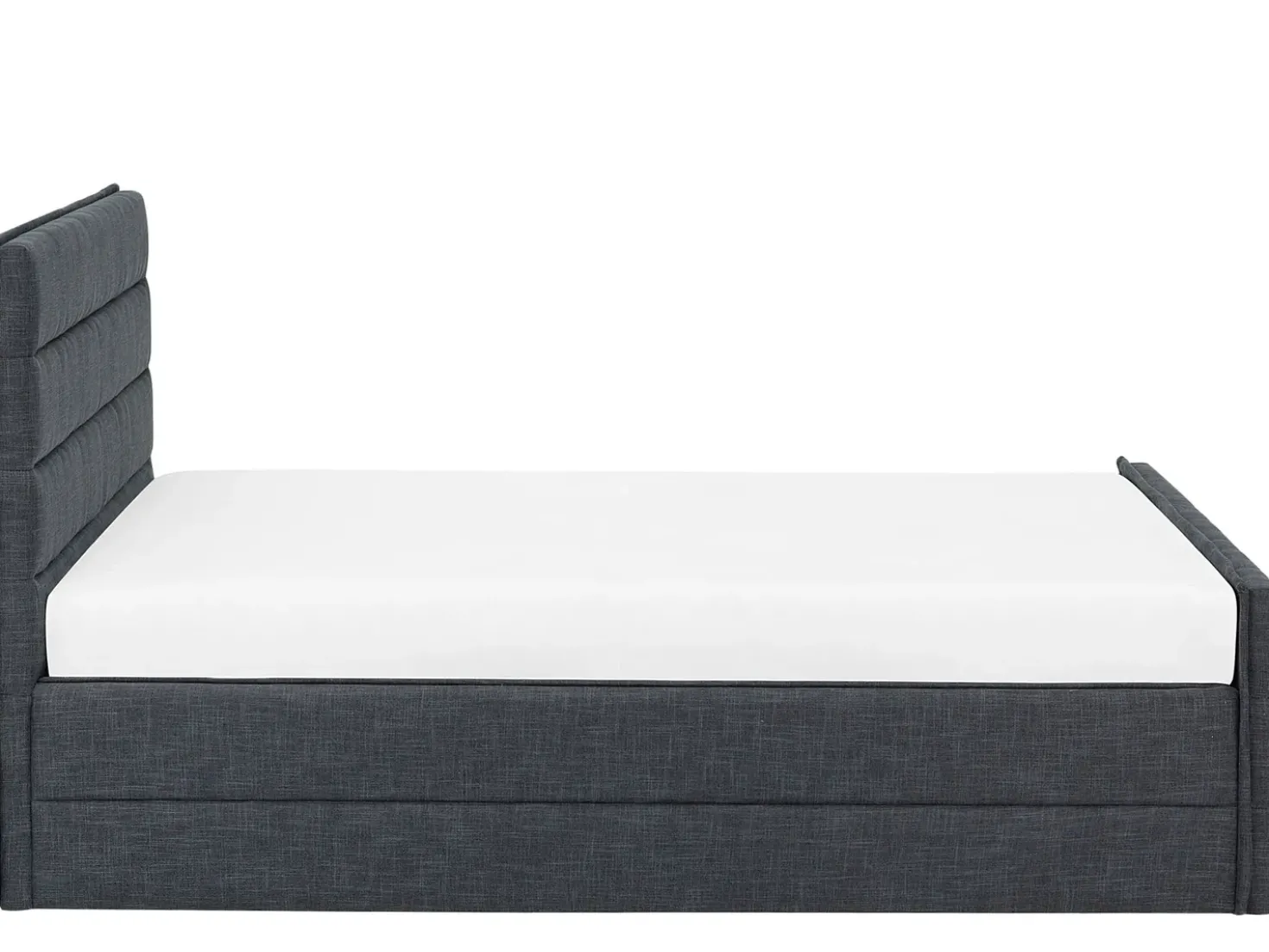 Letto Tessuto VALBONNE 160 x 200 cm Grigio scuro