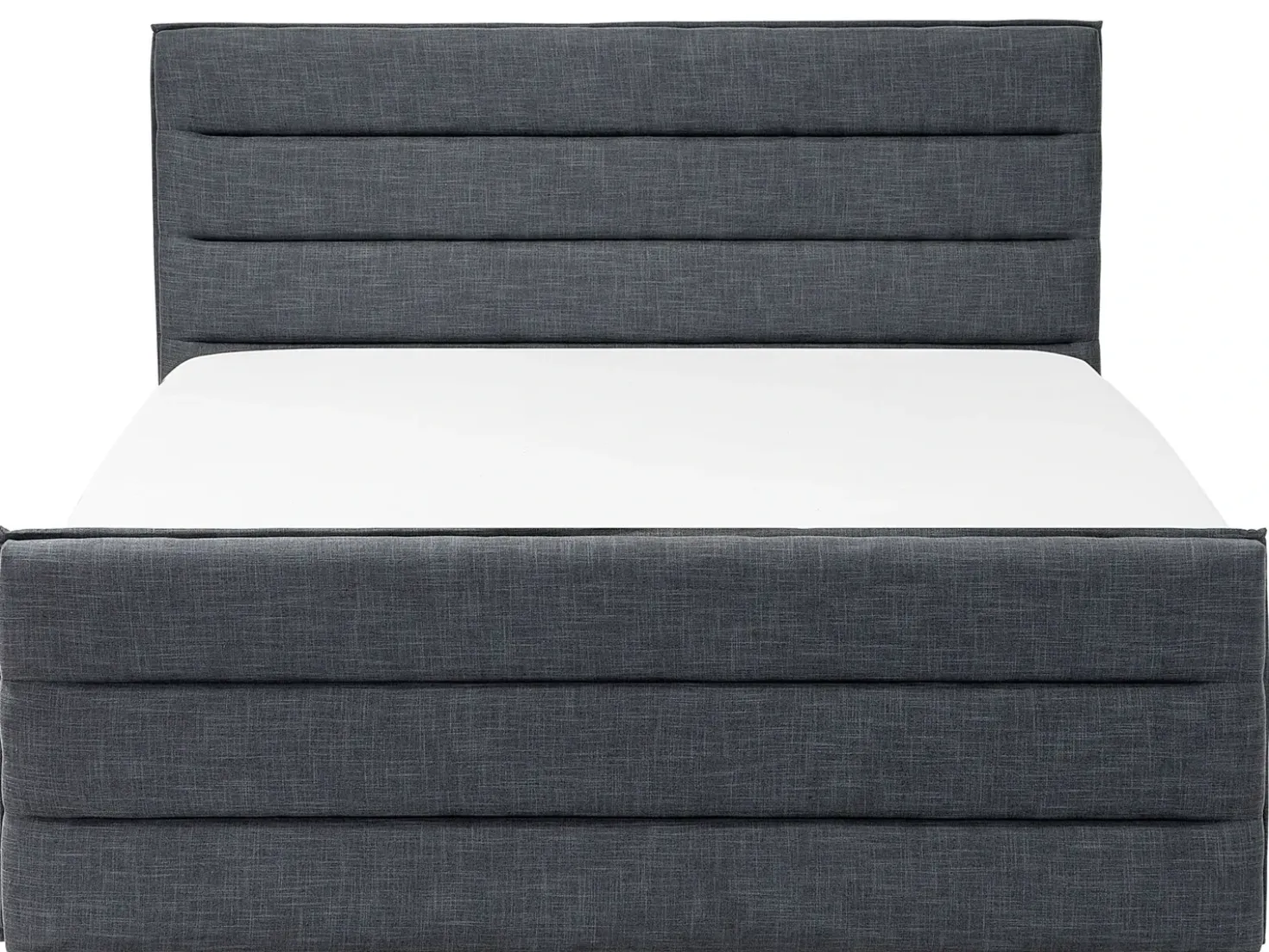 Letto Tessuto VALBONNE 160 x 200 cm Grigio scuro
