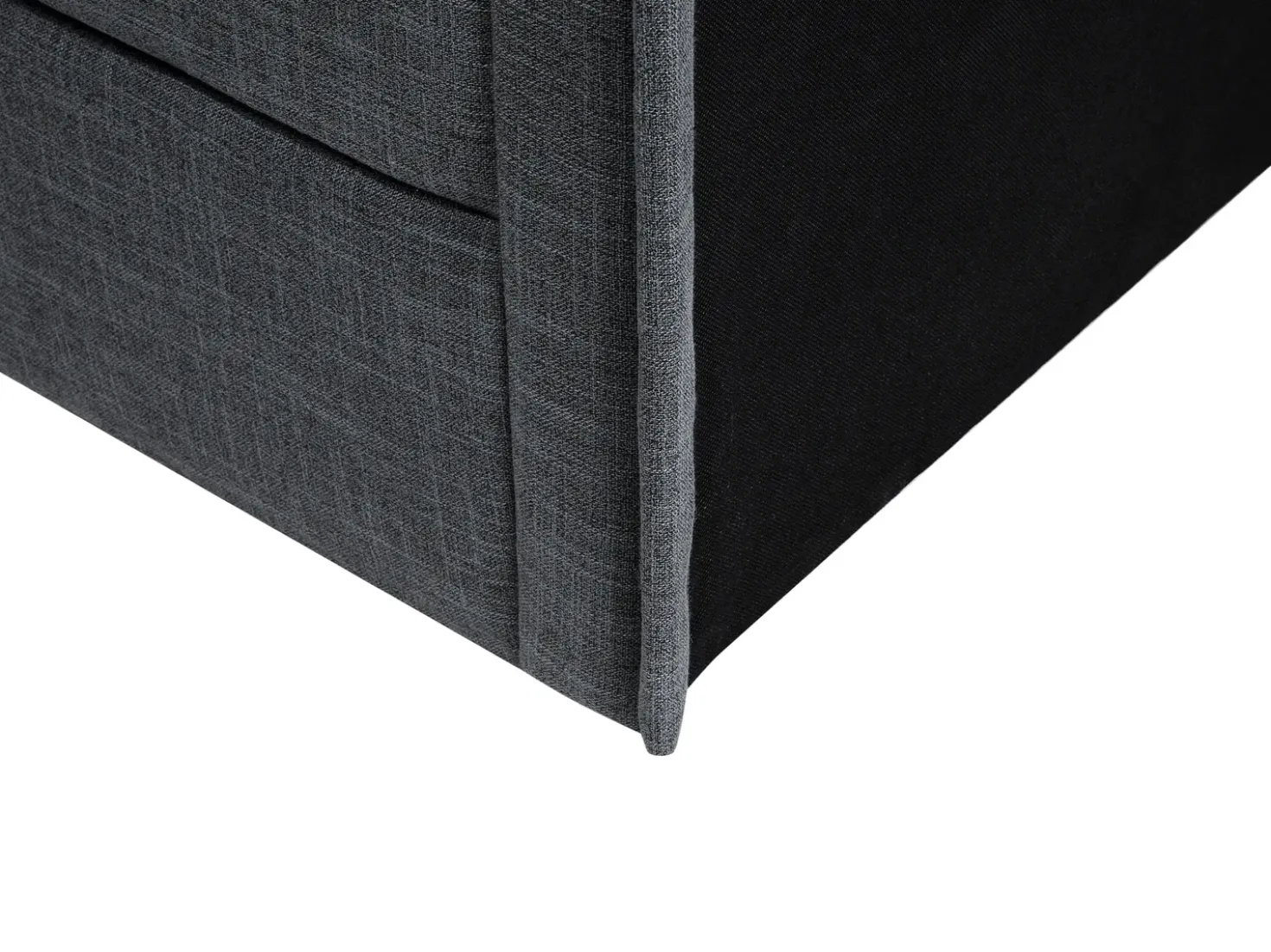Letto Tessuto VALBONNE 160 x 200 cm Grigio scuro