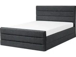 Letto Tessuto VALBONNE 160 x 200 cm Grigio scuro