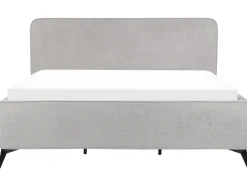 Letto Tessuto VALOGNES 180 x 200 cm Grigio chiaro