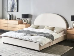 Letto Tessuto VAUCLUSE 160 x 200 cm Bianco sporco